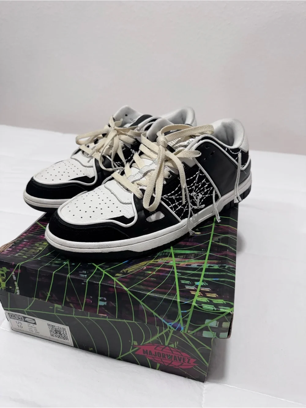Black and White Men’s Sneakers - Classic Two-Tone Style